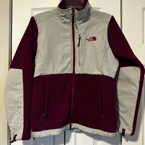 The North Face Burgundy and Gray Jacket